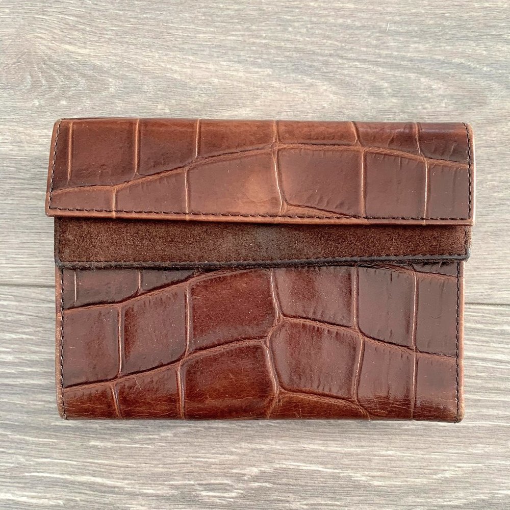 Furla Croc | Suede | Leather Wallet